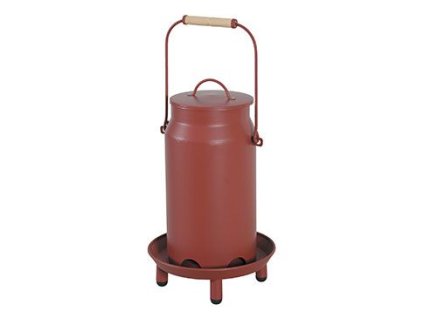 Krmítko pro drůbež plnění shora,kov červená 3,5l Zolux