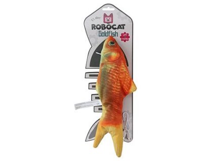 Hračka kočka Robocat Fish zlatá rybka madnip, USB 30cm