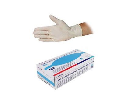 Rukavice nest.vyš.CVET latex XS/100ks bez pudr,aloeNEW