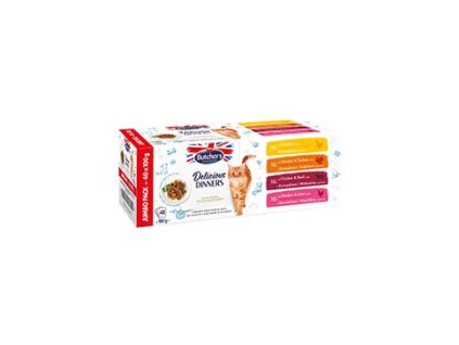 Butcher's Cat Delic.Dinners kuřecí výběr v želé40x100g