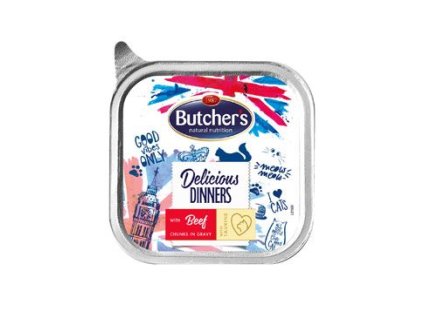 Butcher's Cat Delic.Dinners s hovězím vanička 100g