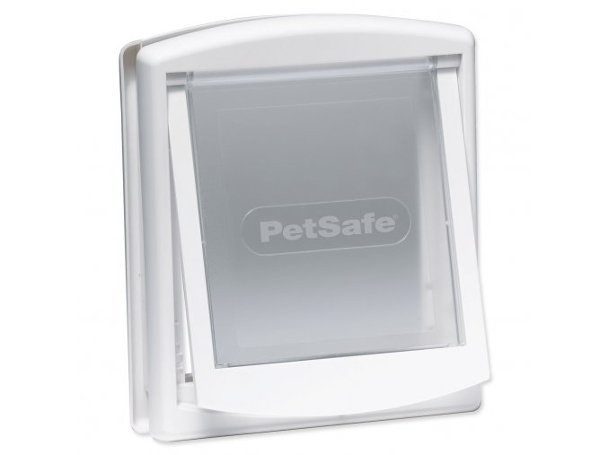 Dvířka PetSafe plastová s transparentním flapem bílá, výřez 18,5x15,8cm