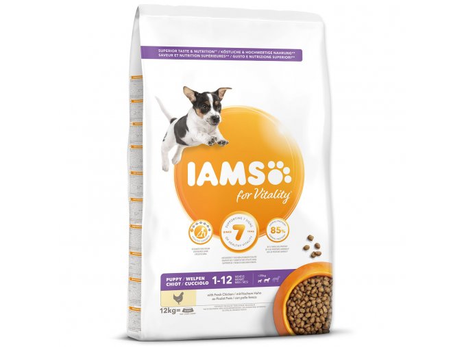 Krmivo IAMS Dog Puppy Small & Medium Chicken 12kg