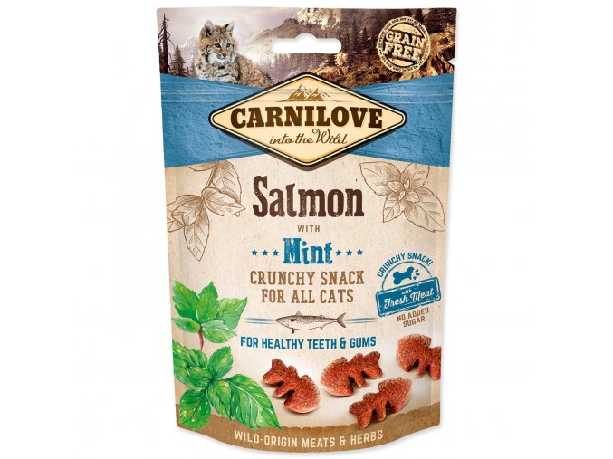 Pochoutka Carnilove Cat Crunchy Snack losos s mátou 50g