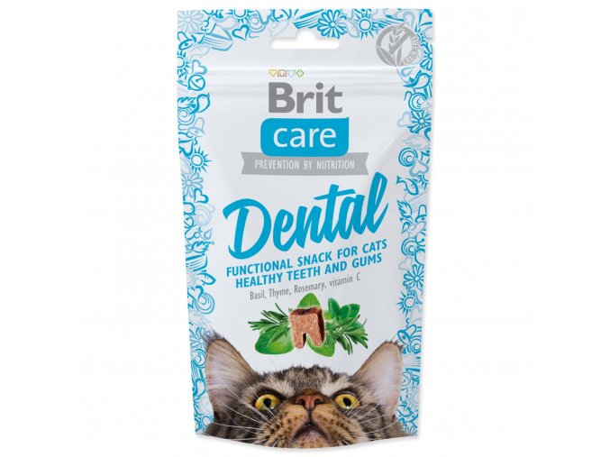 Pochoutka Brit Care Cat Snack Dental 50g