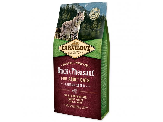 Krmivo Carnilove Adult Cats Hairball Control Duck & Pheasant 6kg