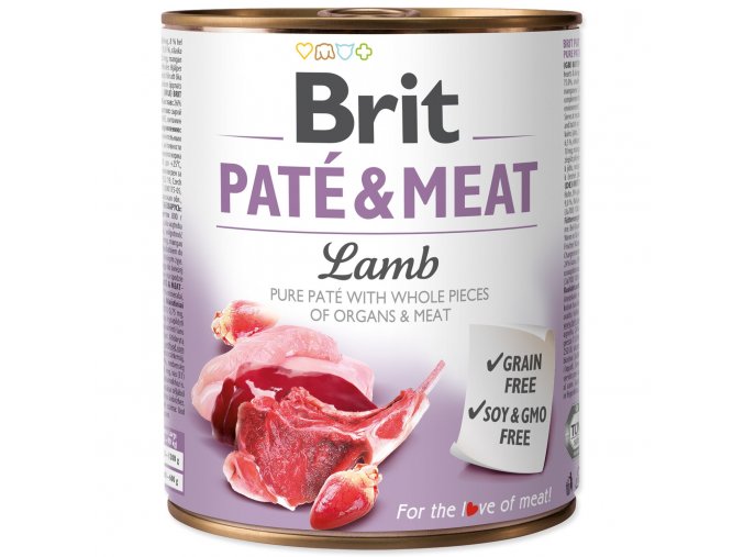 Konzerva Brit Paté & Meat jehně 800g
