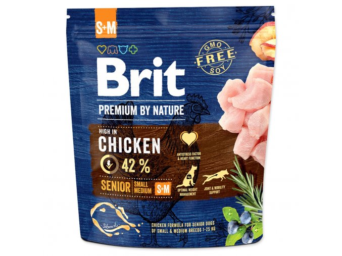 Krmivo Brit Premium by Nature Senior S+M 1kg