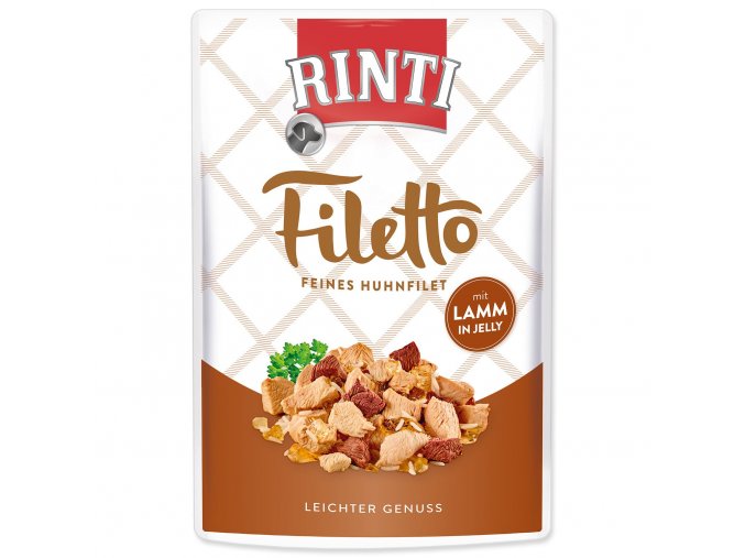 Kapsička Rinti Filetto Adult kuře a jehně v želé 100g