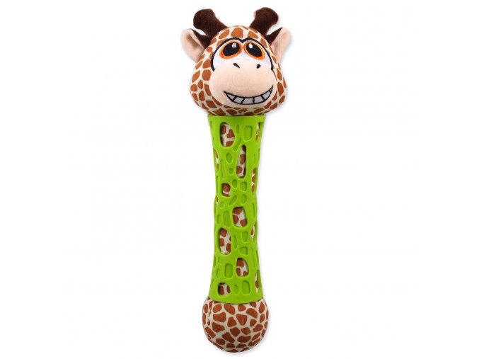Hračka BeFun žirafa plyšová s TPR gumou pro štěně 39cm