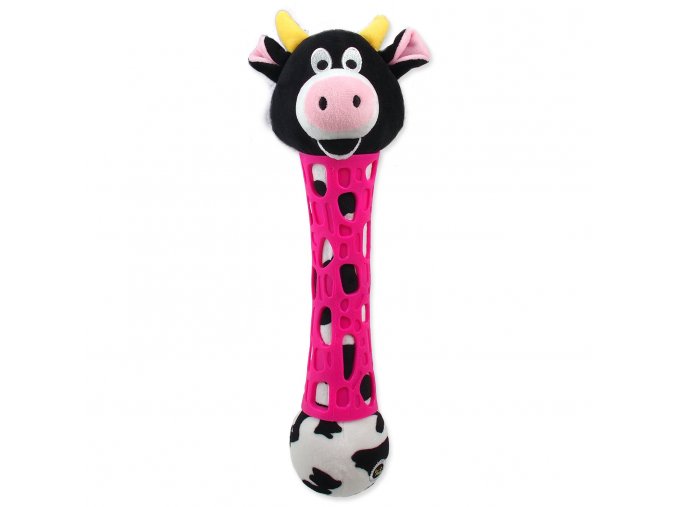 Hračka BeFun kráva plyšová s TPR gumou pro štěně 39cm