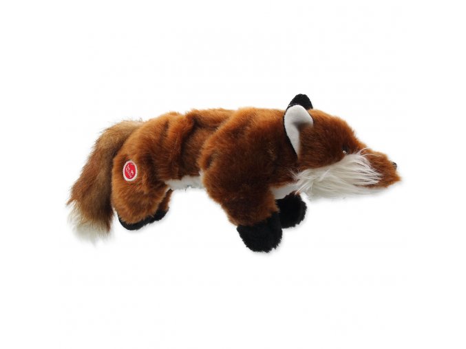 Hračka Dog Fantasy Plush liška pískací černé tlapky 45cm