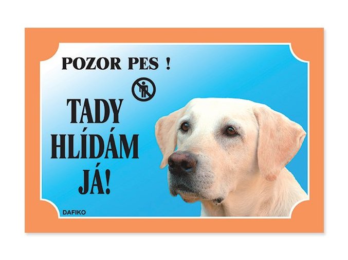 Tabulka Dafiko labradorský retriever světlý