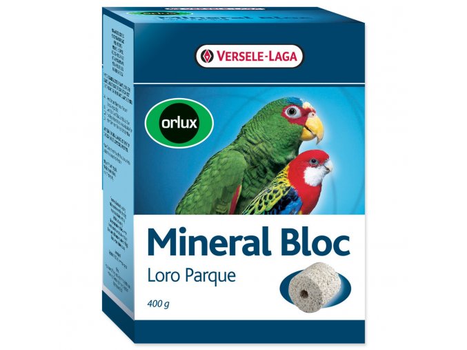 Blok Versele-Laga minerální Loro Parque lisovaný grit s korály velké papoušky 400g