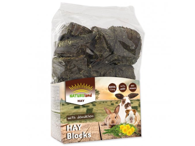 Seno Nature Land Hay bloky s pampeliškou 600g