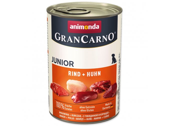 Konzerva Animonda Gran Carno Junior hovězí a kuře 400g