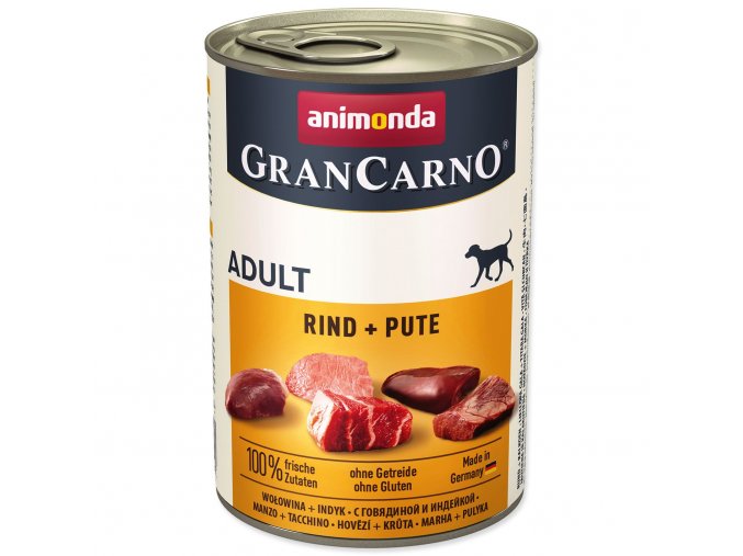 Konzerva Animonda Gran Carno Adult hovězí a krůta 400g
