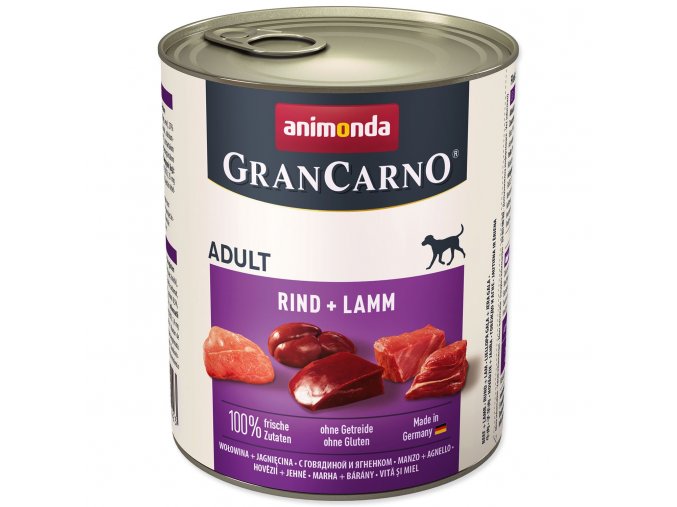 Konzerva Animonda Gran Carno Adult hovězí a jehně 800g