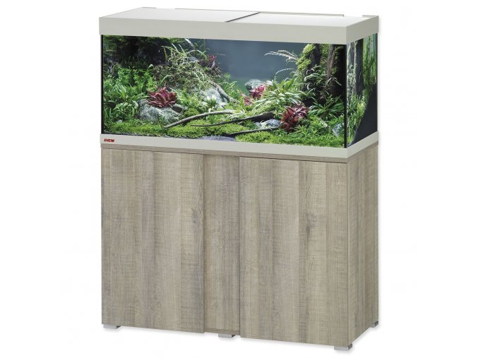 Akvarijní set Eheim se stolkem Vivaline LED dub šedý 101x41x119 180l