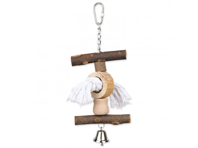 Hračka Trixie Living Toy provaz a zvoneček 20cm