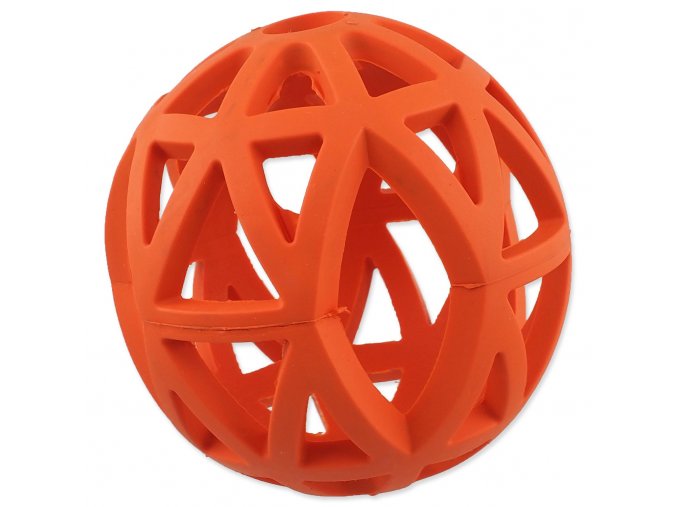 Hračka Dog Fantasy míček děrovaný oranžový 12,5cm