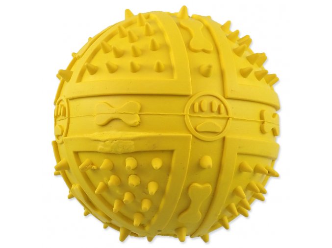 Hračka Dog Fantasy míček s bodlinami pískací mix barev 9cm