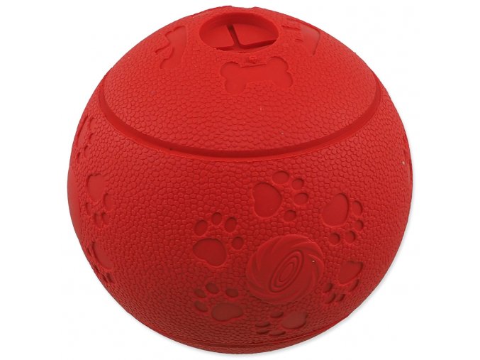 Hračka Dog Fantasy míček na pamlsky červený 11cm