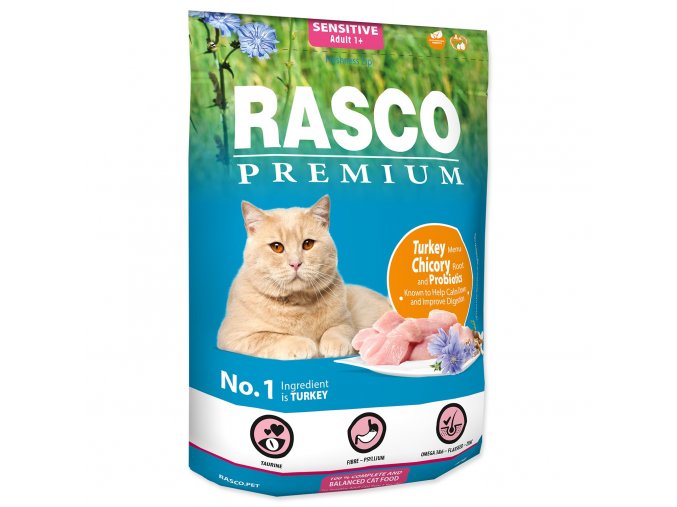 Krmivo Rasco Premium Sensitive krůta s kořenem čekanky a probiotiky 0,4kg
