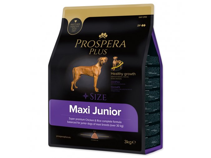 Krmivo Prospera Plus Maxi Junior kuře s rýží 3kg