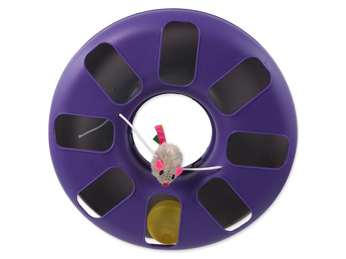 Hračka Magic Cat koulodráha kruh s myškou fialovo-šedá 25x25x6,5cm