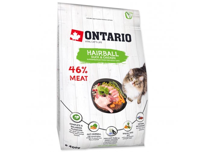 Krmivo Ontario Cat Hairball 0,4kg