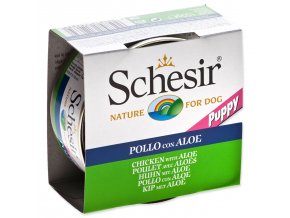 Konzerva SCHESIR Puppy kuře s Aloe 150g