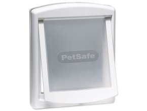 Dvířka PetSafe plastová s transparentním flapem bílá, výřez 28,1x23,7cm