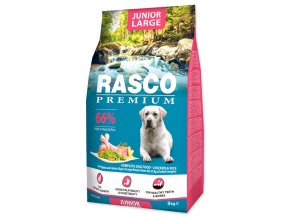 Krmivo Rasco Premium Junior Large kuře s rýží 3kg