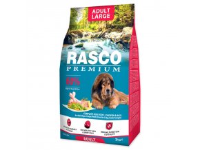 Krmivo Rasco Premium Adult Large kuře s rýží 3kg