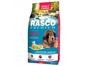 Krmivo Rasco Premium Adult Large kuře s rýží 15kg