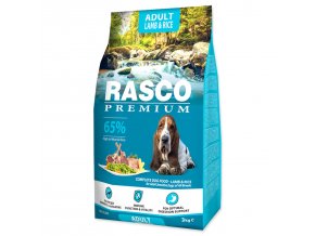 Krmivo Rasco Premium Adult jehněčí s rýží 3kg