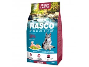 Krmivo Rasco Premium Senior Large kuře s rýží 3kg