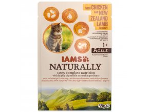 Kapsička IAMS Naturally Adult kuře & jehněčí v omáčce 85g