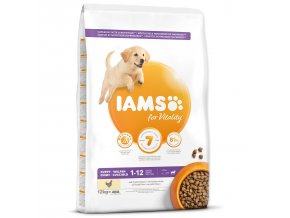 Krmivo IAMS Dog Puppy Large Chicken 12kg