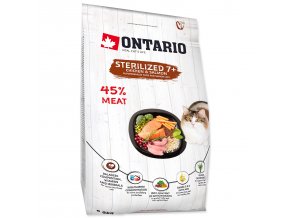 Krmivo Ontario Cat Sterilised 7+ Senior 2kg