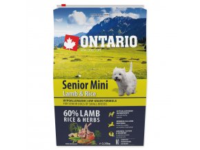 Krmivo Ontario Senior Mini Lamb & Rice 2,25kg