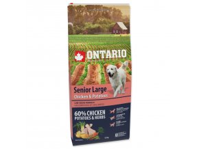 Krmivo Ontario Senior Large Chicken & Potatoes 12kg