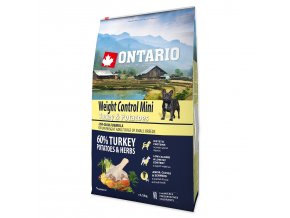 Krmivo Ontario Mini Weight Control Turkey & Potatoes 6,5kg