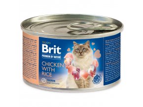 Konzerva Brit Premium by Nature kuře s rýží 200g