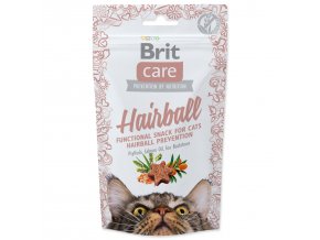 Pochoutka Brit Care Cat Snack Hairball 50g