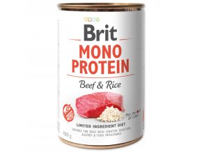 Konzerva Brit Mono Protein hovězí s rýží 400g