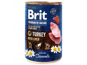 Konzerva Brit Premium by Nature krůta s játry 400g