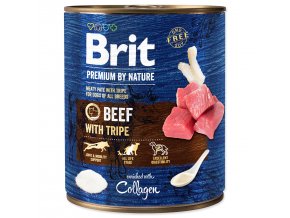 Konzerva Brit Premium by Nature hovězí s dršťkami 800g