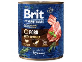 Konzerva Brit Premium by Nature vepřové s průdušnicí 800g